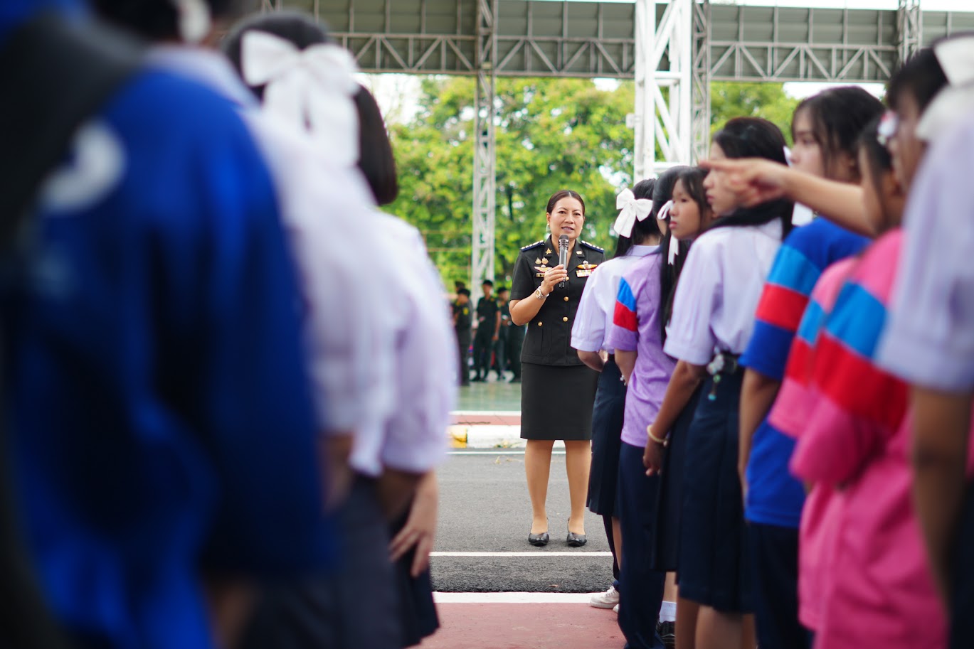 ภาพบรรยากาศ การคัดเลือกตัวแทนนักเรียน เพื่อเข้าร่วมการฝึกซ้อมและการแสดงในงานประเพณีแห่เทียนพรรษา จังหวัดอุบลราชธานี ประจำปี 2569 วันอังคารที่ 26 พฤษภาคม 2569 ณ โรงเรียนลือคำหาญวารินชำราบ