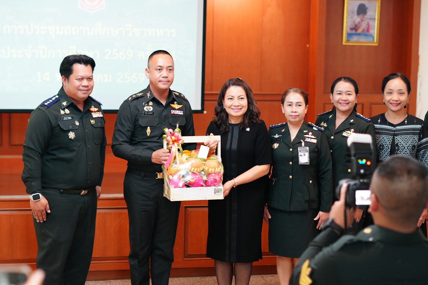 ภาพบรรยากาศ การประชุมสถานศึกษาวิชาทหาร ครั้งที่ 1 ประจำปีการศึกษา 2569 วันพฤหัสบดีที่ 14 พฤษภาคม 2569 ณ ศูนย์การฝึกนักศึกษาวิชาทหาร มณฑลทหารบกที่ 22